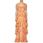 Bytimo Women's Floral Cotton-blend Voile Gown-orange