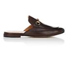 Gucci Men's Kings Leather Slippers - Brown