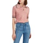 Land Of Distraction Women's Loretta Cotton-blend Polo Sweater - Pink