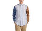 Loewe Men's Variegated-stripe Cotton & Linen Shirt