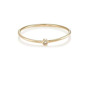 Jennifer Meyer Women's Diamond Thin Ring - Gold