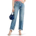 Re/done Women's Distressed High-rise Loose Jeans - Blue