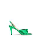 Gucci Women's Crawford Metallic Leather Slingback Sandals - Green