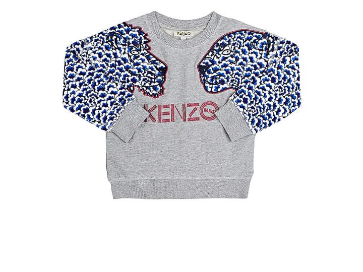 Kenzo Tiger-sleeve Cotton French Terry Sweatshirt