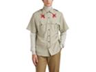 Lanvin Men's Bird-embroidered Virgin Wool Plain-weave Military Shirt
