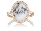 Monique Pan Women's White Diamond & Dendritic Opal Ring