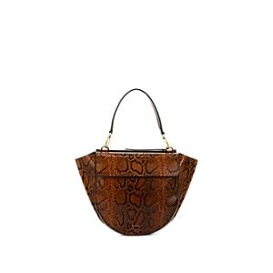 Wandler Women's Hortensia Medium Python-stamped Leather Shoulder Bag - Brown