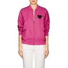 Valentino Women's Embellished Twill Bomber Jacket-pink