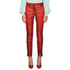 Givenchy Women's Colorblocked Leather Pants-red