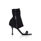 Prada Women's Patent Leather & Tech-knit Sock Sandals-nero