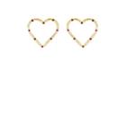Brent Neale Women's Open Heart Earrings - Red