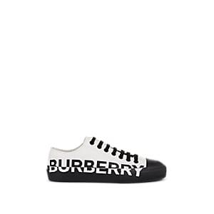 Burberry Women's Larkhall Canvas Sneakers - Wht.&blk.