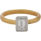Malcolm Betts Women's Diamond, Platinum & Gold Solitaire Ring