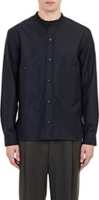 Lemaire Twill Overshirt-blue
