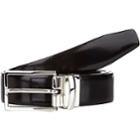 Barneys New York Men's Reversible Leather Belt-black