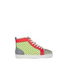 Christian Louboutin Men's Lou Spiked Multi-material Sneakers