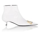 Balenciaga Women's Patent Leather Ankle Boots-white