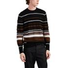 Theory Men's Hilles Striped Cashmere Sweater - Brown