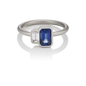 Tate Union Women's Sapphire & White Diamond Ring-blue