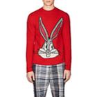 Gucci Men's Bugs Bunny-knit Wool Crewneck Sweater - Red