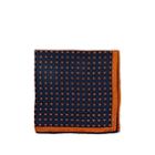 Fairfax Men's Patchwork-effect Silk Pocket Square - Orange
