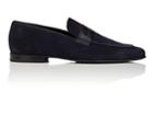 Barrett Men's Leather-trimmed Suede Penny Loafers