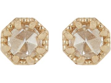 Grace Lee Women's Petite Crown Bezel Diamond Studs