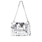 Paco Rabanne Women's Iconic Leather Chain Bag - Silver