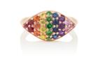 Carbon & Hyde Women's Rainbow Gemma Pinky Ring
