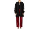 Lanvin Women's Leather-inset Abstract Wool-blend Brocade Coat