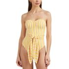 Onia Women's Capri Striped One-piece Swimsuit - Yellow