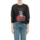Madeworn Women's Bowie Distressed Cotton-blend Sweatshirt-dirty Black