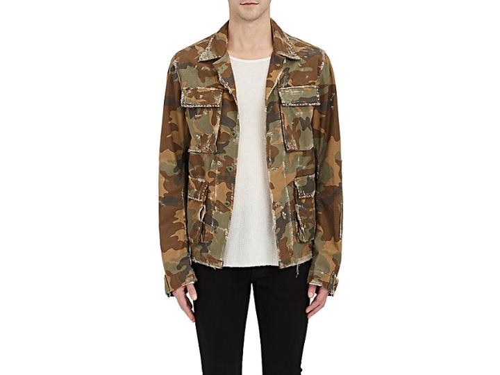 Amiri Men's Studded Camouflage Cotton Field Jacket