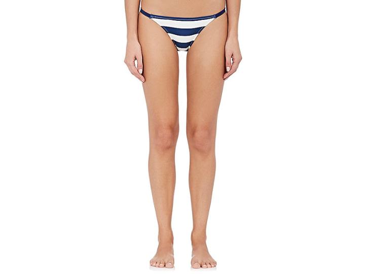 Solid & Striped Women's Morgan Striped Microfiber Triangle Bikini Bottom