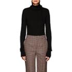 Yohji Yamamoto Women's Rib-knit Wool-blend Turtleneck Sweater-black