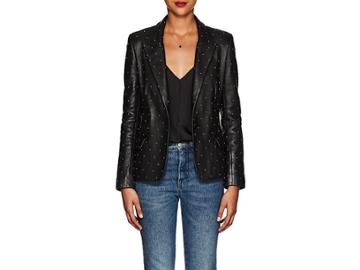 L'agence Women's Montego Studded Leather Blazer Jacket