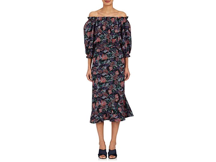 Saloni Women's Grace Floral Silk Maxi Dress