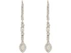 Zoe Women's White Diamond & White Gold Long-drop Earrings