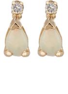Loren Stewart Women's Diamond & Opal Stud Earrings