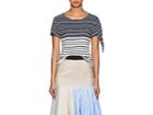 J.w.anderson Women's Knotted-cuff Striped Cotton T-shirt