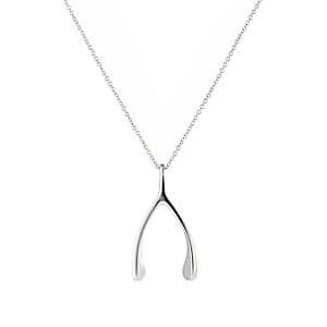 Jennifer Meyer Women's Wishbone Pendant Necklace - Silver