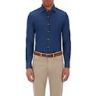 Isaia Men's Twill Button-front Shirt-blue
