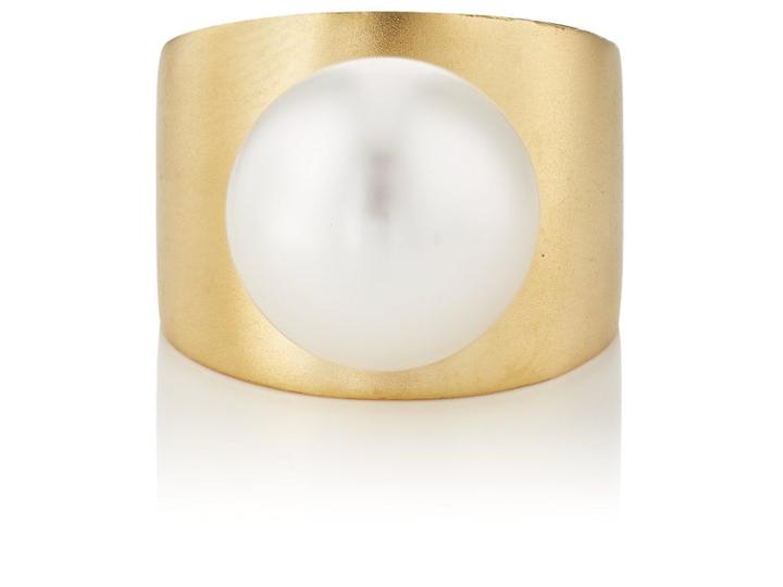 Irene Neuwirth Women's South Sea Pearl Wide-band Ring