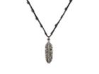 Feathered Soul Men's Feather Pendant On Silk Cord Necklace