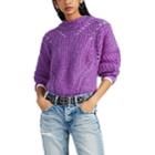 Isabel Marant Women's Irren Chunky Mohair-blend Crop Sweater - Purple