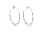 Samira 13 Women's Diamond & Pearl Hoop Earrings - White
