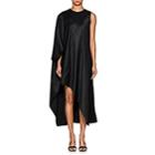 Narciso Rodriguez Women's Draped Satin Asymmetric Dress-black