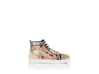 Christian Louboutin Men's Lou Spikes Flat Mixed-material Sneakers
