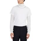 Valentino Men's Studded-collar Cotton T-shirt - White