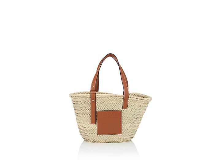 Loewe Women's Leather-trimmed Straw Tote Bag